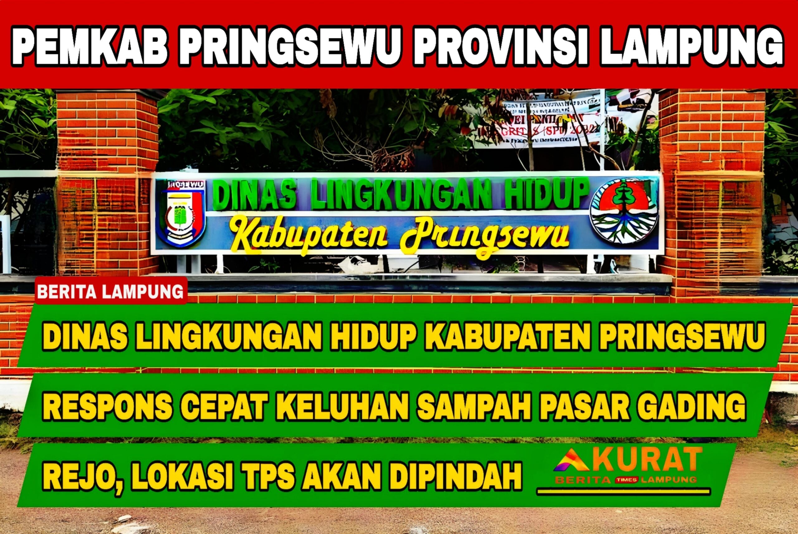 DLH Pringsewu Respons Cepat Keluhan Sampah Pasar Gadingrejo, Lokasi TPS Akan Dipindah