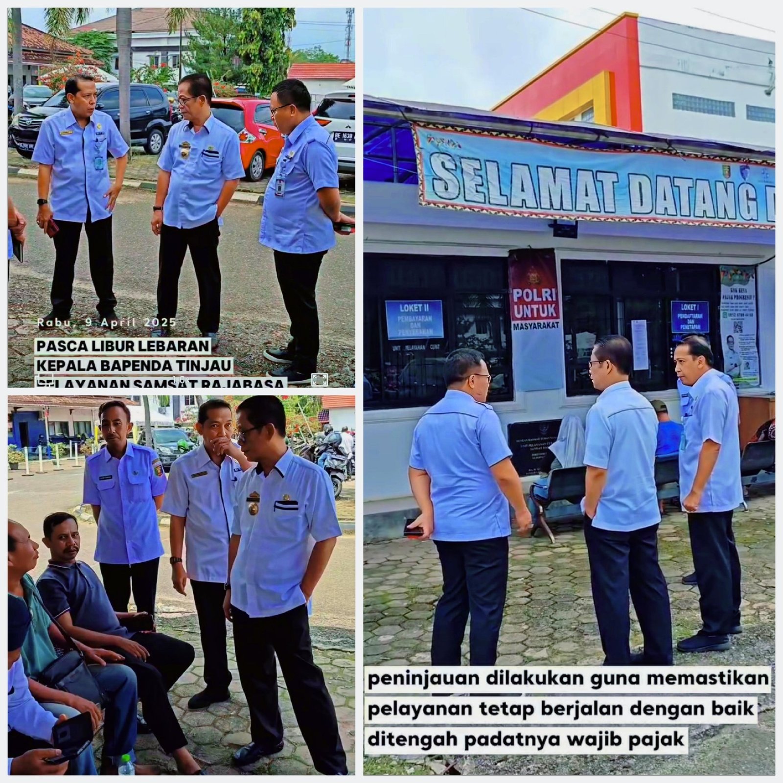 Peninjauan Pelayanan Samsat Rajabasa oleh Kepala Bapenda Lampung