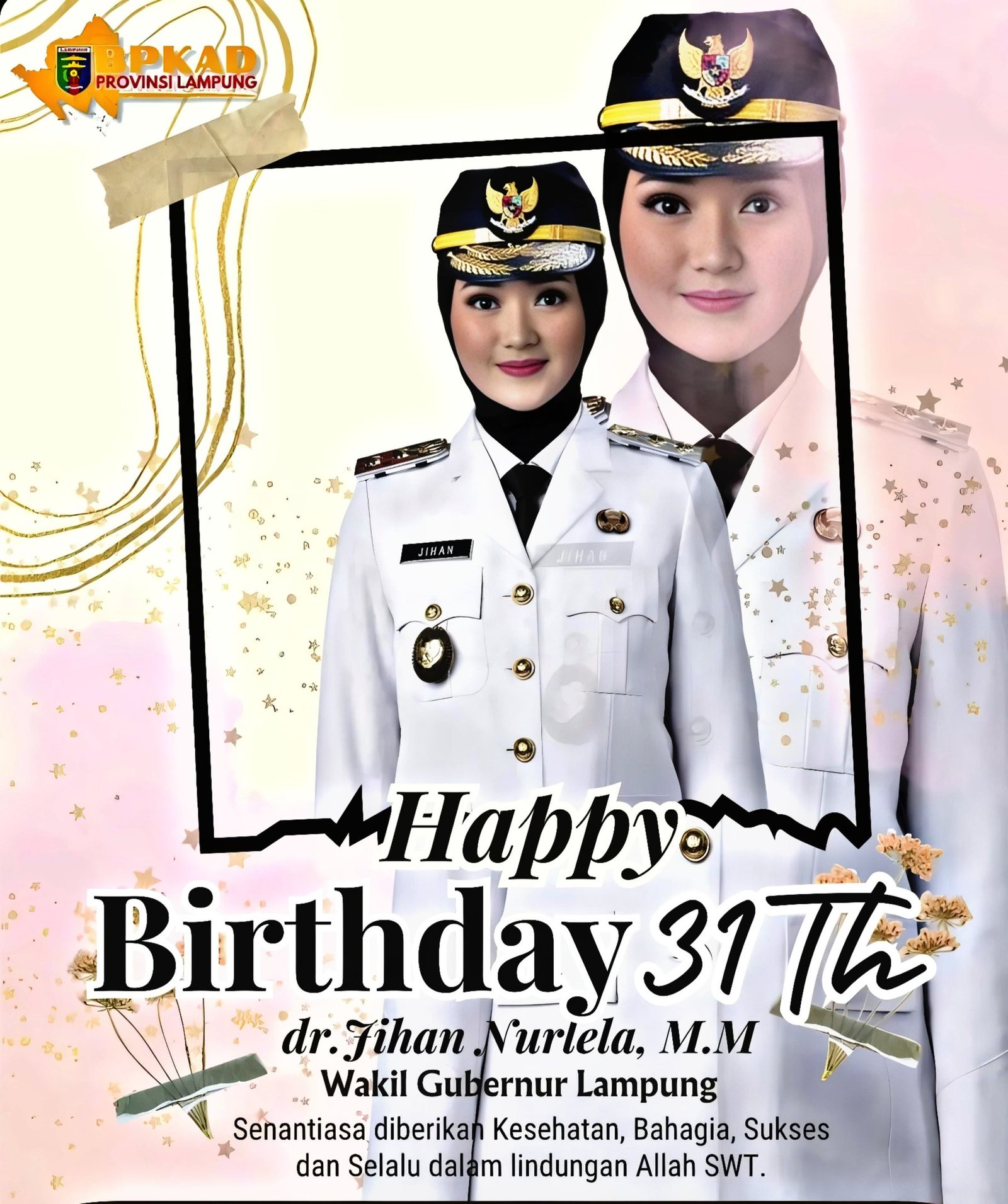 Ucapan Selamat Ulang Tahun ke-31 untuk Wakil Gubernur Lampung dari Kepala BPKAD Provinsi Lampung Beserta Jajaran 1 Ucapan Selamat Ulang Tahun ke-31 untuk Wakil Gubernur Lampung dari Kepala BPKAD Provinsi Lampung Beserta Jajaran