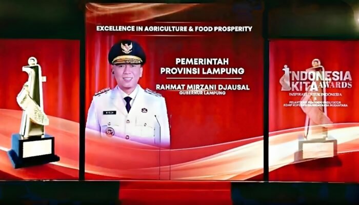 Komitmen Ketahanan Pangan Diakui Nasional, Pemprov Lampung Sabet Penghargaan ‘Excellence in Agriculture’ dari Garuda TV