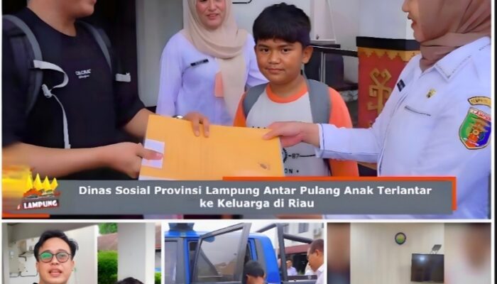 Wujud Sinergi Lintas Daerah: Dinsos Lampung Sukses Pulangkan Anak Terlantar ‘Wisnu’ ke Pelukan Keluarga di Riau
