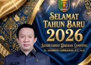 Sambut Tahun Baru 2026, Sekdaprov Lampung Dr. Marindo Kurniawan Ajak Masyarakat Perkuat Sinergi dan Inovasi