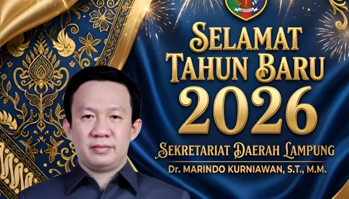 Sambut Tahun Baru 2026, Sekdaprov Lampung Dr. Marindo Kurniawan Ajak Masyarakat Perkuat Sinergi dan Inovasi