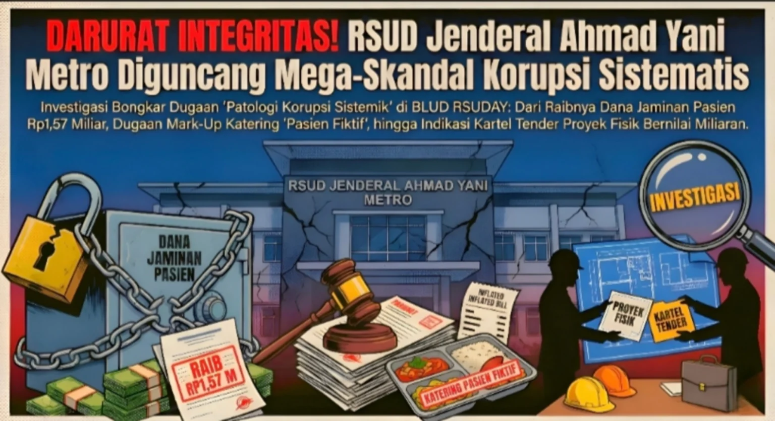 RSUD Jenderal Ahmad Yani Metro Diguncang Mega-Skandal Korupsi Sistematis