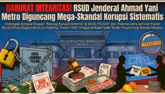 DARURAT INTEGRITAS! RSUD Jenderal Ahmad Yani Metro Diguncang Mega-Skandal Korupsi Sistematis