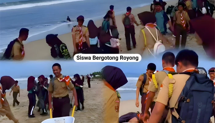 Cegah Bencana Sejak Dini, SMAN 2 Kalianda Tanamkan Karakter Peduli Lingkungan Lewat Aksi Bersih Pantai