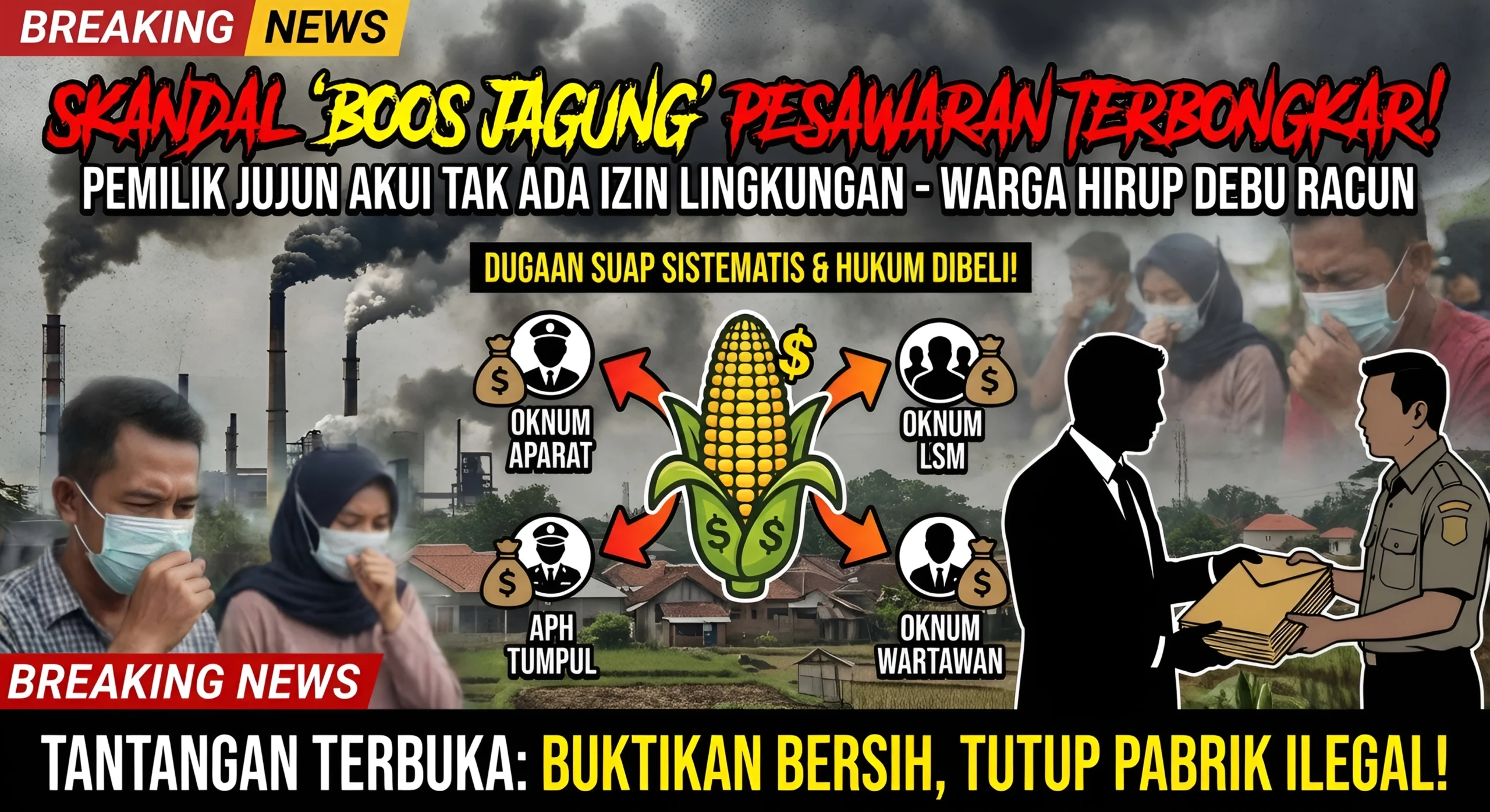 SKANDAL 'BOOS JAGUNG' PESAWARAN: Warga Menjerit Hirup Debu, Aparat Diduga "Masuk Angin"