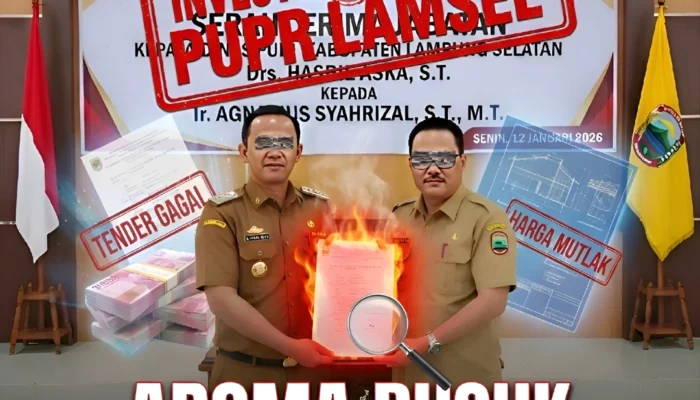BONGKAR SKANDAL TENDER ARISAN PUPR LAMSEL: Modus Harga Mutlak Nyaris 100% Pagu, Aroma Pengondisian Proyek Menyengat