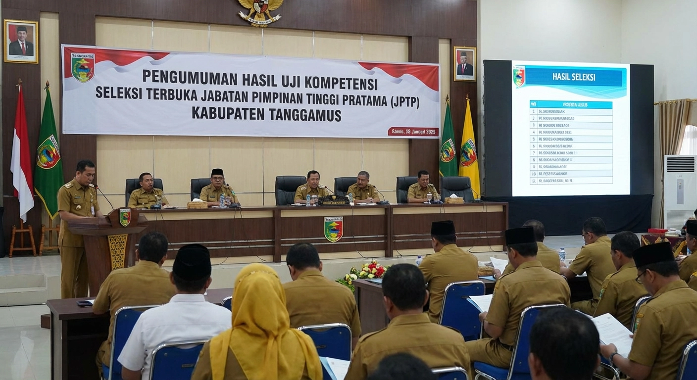 Pejabat Lokal Dominasi Hasil Uji Kompetensi JPTP Tanggamus, 3 Peserta Impor Gugur