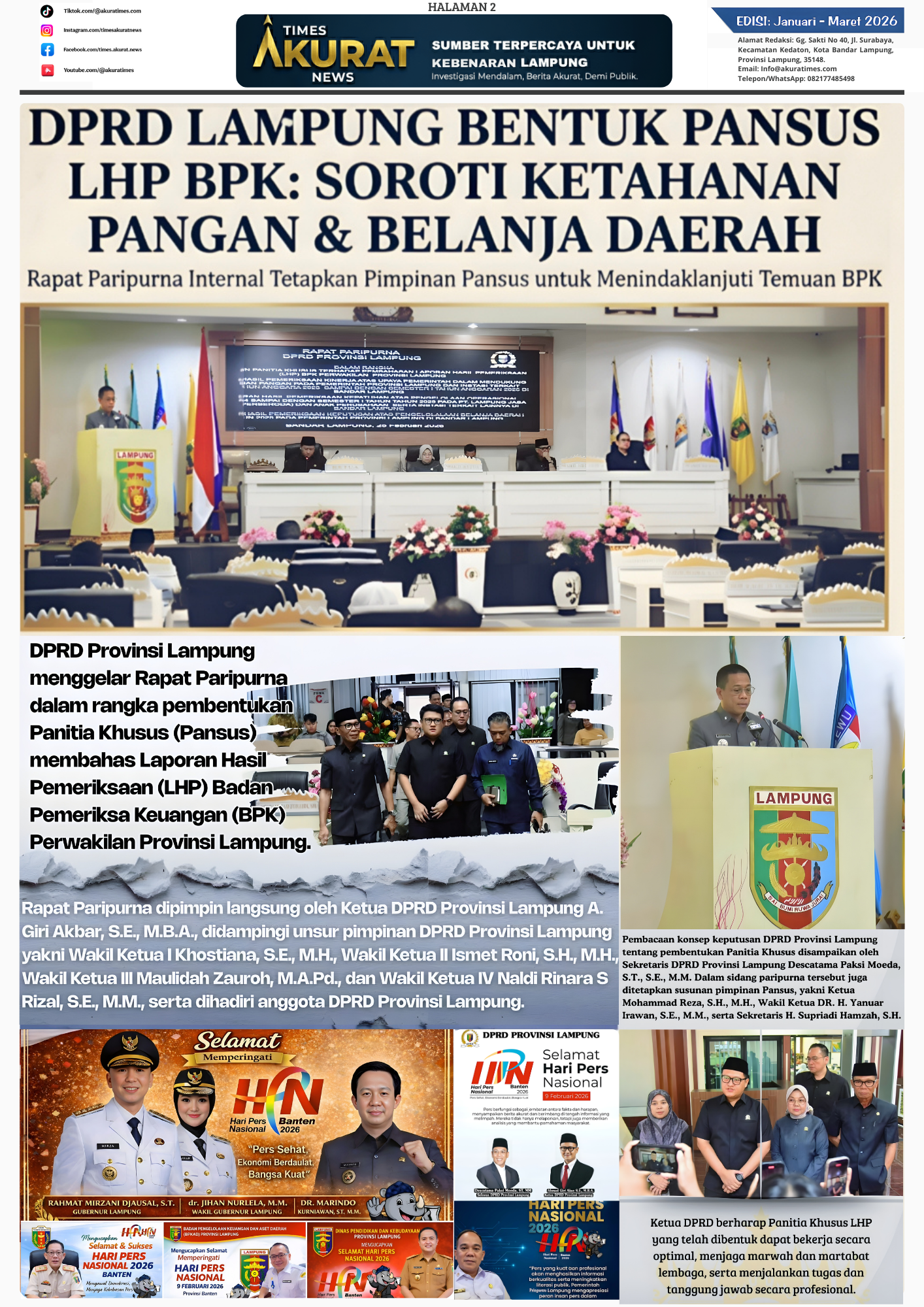 TIMES AKURT NEWS | EDISI JANUARI - MARET 2026