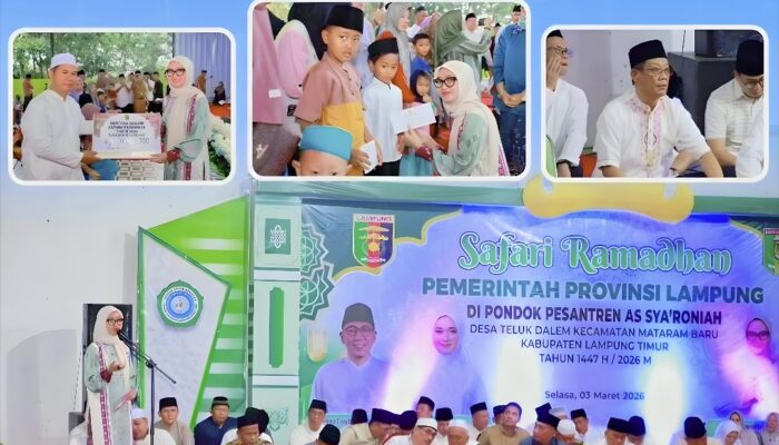 Pererat Silaturahmi, Kepala Bapenda Lampung Dampingi Wagub Jihan Nurlela Gelar Safari Ramadan di Ponpes As Sya’roniah