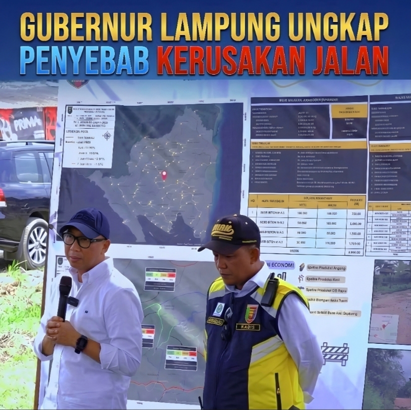Gubernur Lampung Beberkan Tiga Biang Kerok Kerusakan Jalan, Soroti Mutu Konstruksi dan ODOL