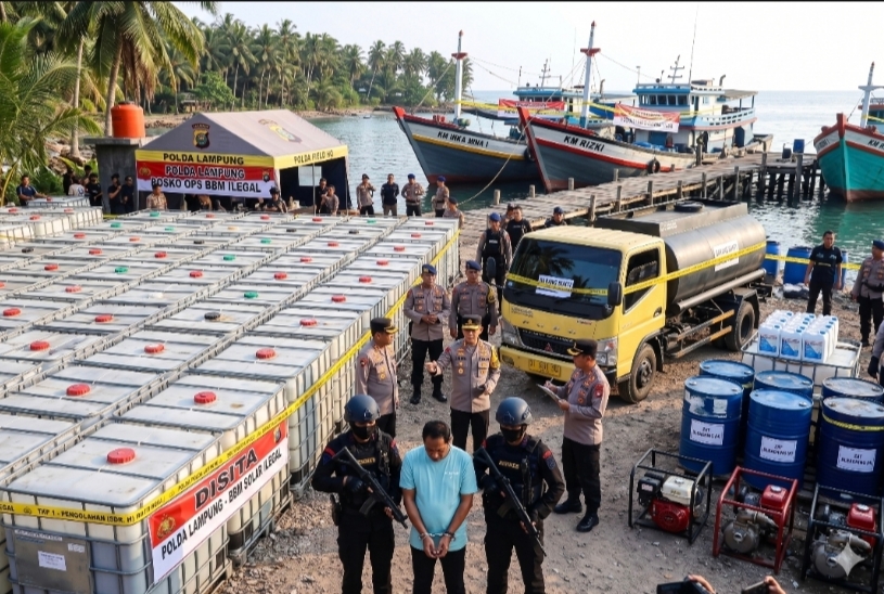 Polda Lampung Bongkar Sindikat BBM Ilegal di Pesawaran, Selamatkan Negara dari Kerugian Ratusan Miliar 1 Polda Lampung Bongkar Sindikat BBM Ilegal di Pesawaran, Selamatkan Negara dari Kerugian Ratusan Miliar
