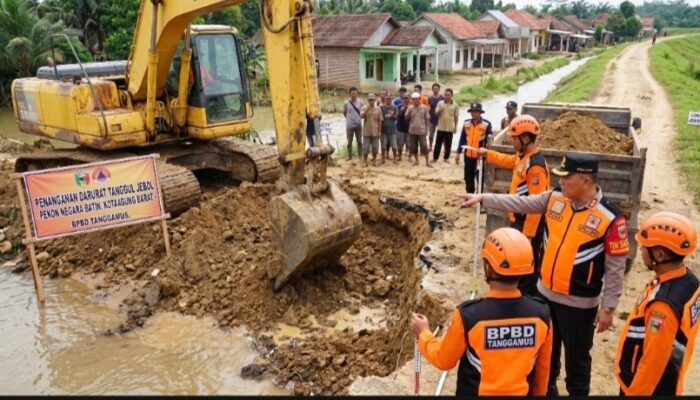 Gerak Cepat Cegah Bencana Meluas: Sinergi Bupati Tanggamus dan BPBD Atasi Tanggul Jebol Tuai Apresiasi