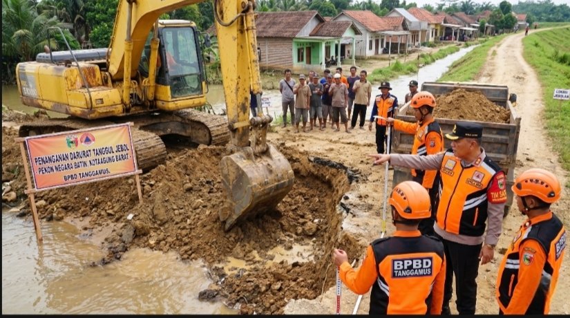 Gerak Cepat Cegah Bencana Meluas: Sinergi Bupati Tanggamus dan BPBD Atasi Tanggul Jebol Tuai Apresiasi