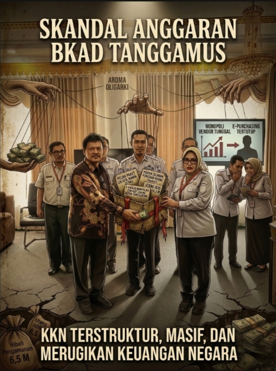 Skandal Anggaran BKAD Tanggamus: Aroma Oligarki, Proyek Siluman, dan Manipulasi E-Katalog di Pusaran Transisi Birokrasi