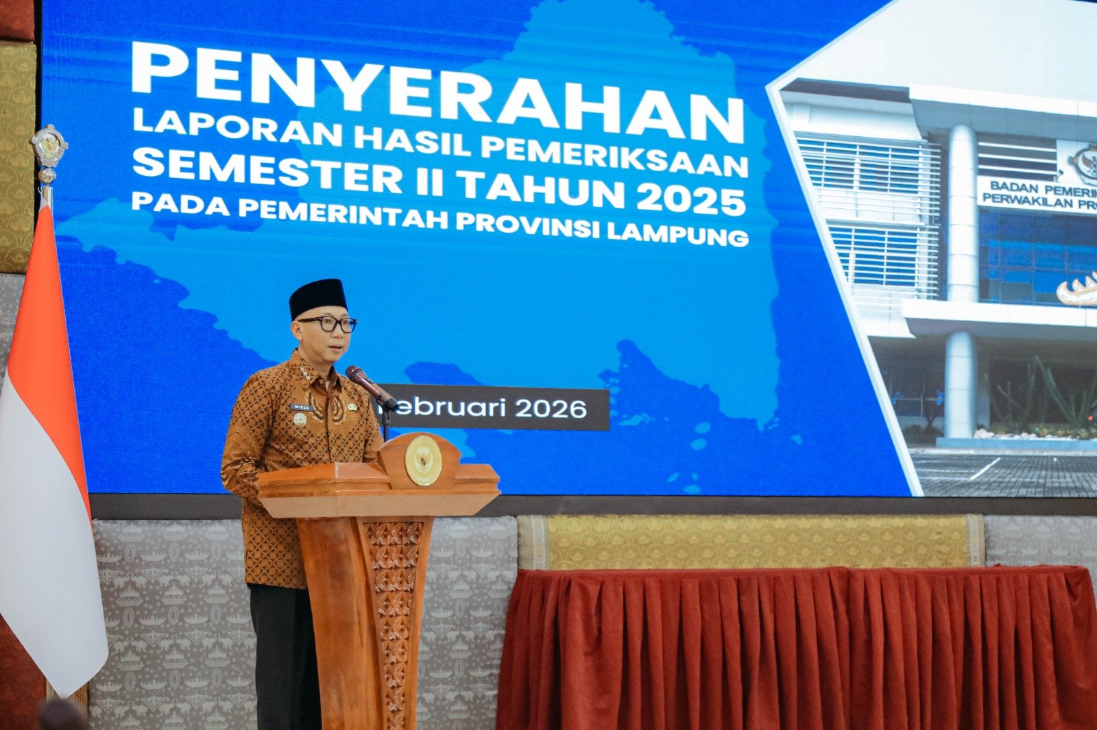 Terima LHP BPK Semester II 2025, Pemprov Lampung Komitmen Tingkatkan Tata Kelola Keuangan dan Pelayanan Publik