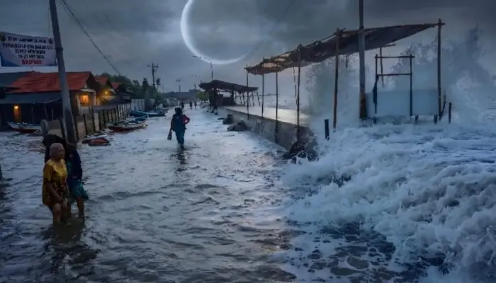Efek Super New Moon, BPBD Lampung Selatan Keluarkan Peringatan Dini Banjir Rob 16-21 Mei 2026