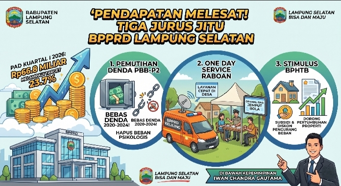 Pendapatan Melesat! Tiga Jurus Jitu BPPRD Lampung Selatan Hadapi Tantangan Fiskal 2026