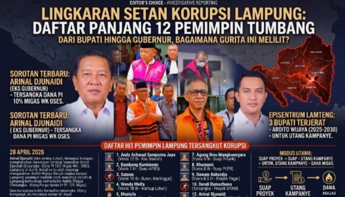 Lingkaran Setan di Tanah Sang Bumi Ruwa Jurai: Korupsi Kepala Daerah Lampung