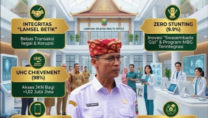 Dinkes Lampung Selatan, Sukses UHC 98% & Tekan Stunting 9,9%