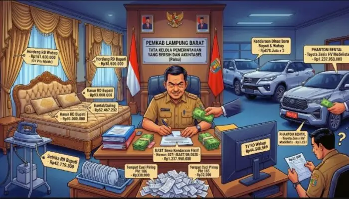 Terlindungi: Dugaan Korupsi, Mark-Up Ekstrem, dan Skema Rental Fiktif di Bagian Umum Setdakab Lampung Barat