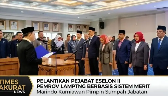 Pemprov Lampung Rombak Jajaran: 6 Pejabat Eselon II Resmi Dilantik Berbasis Sistem Merit
