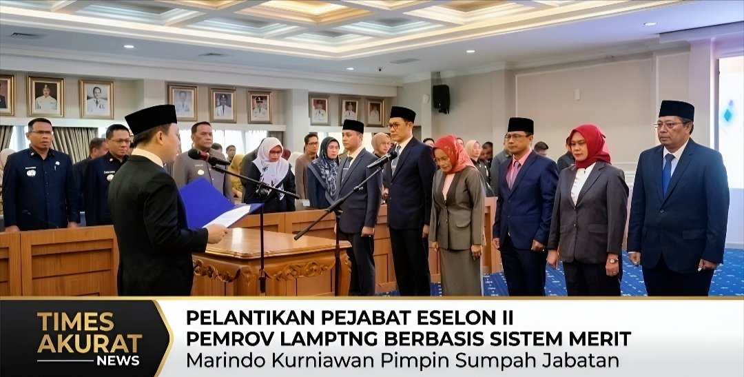 Pemprov Lampung Rombak Jajaran: 6 Pejabat Eselon II Resmi Dilantik Berbasis Sistem Merit