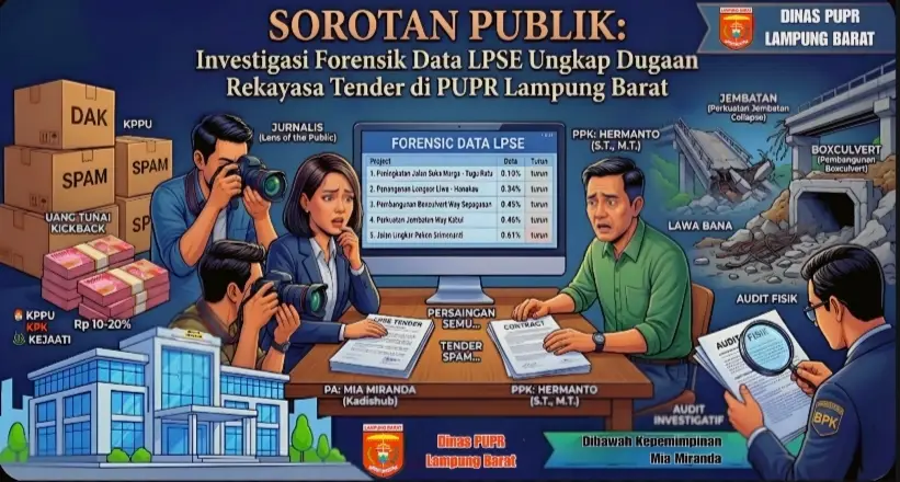 Ungkap Dugaan Rekayasa Tender dan Permainan Kotor di Dinas PUPR Lampung Barat