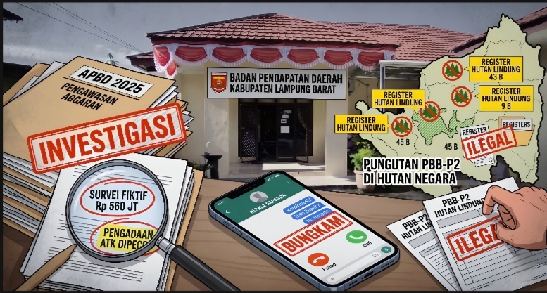 Dugaan Korupsi Bapenda Lampung Barat 2025: Skandal RUP dan Pajak Hutan Lindung