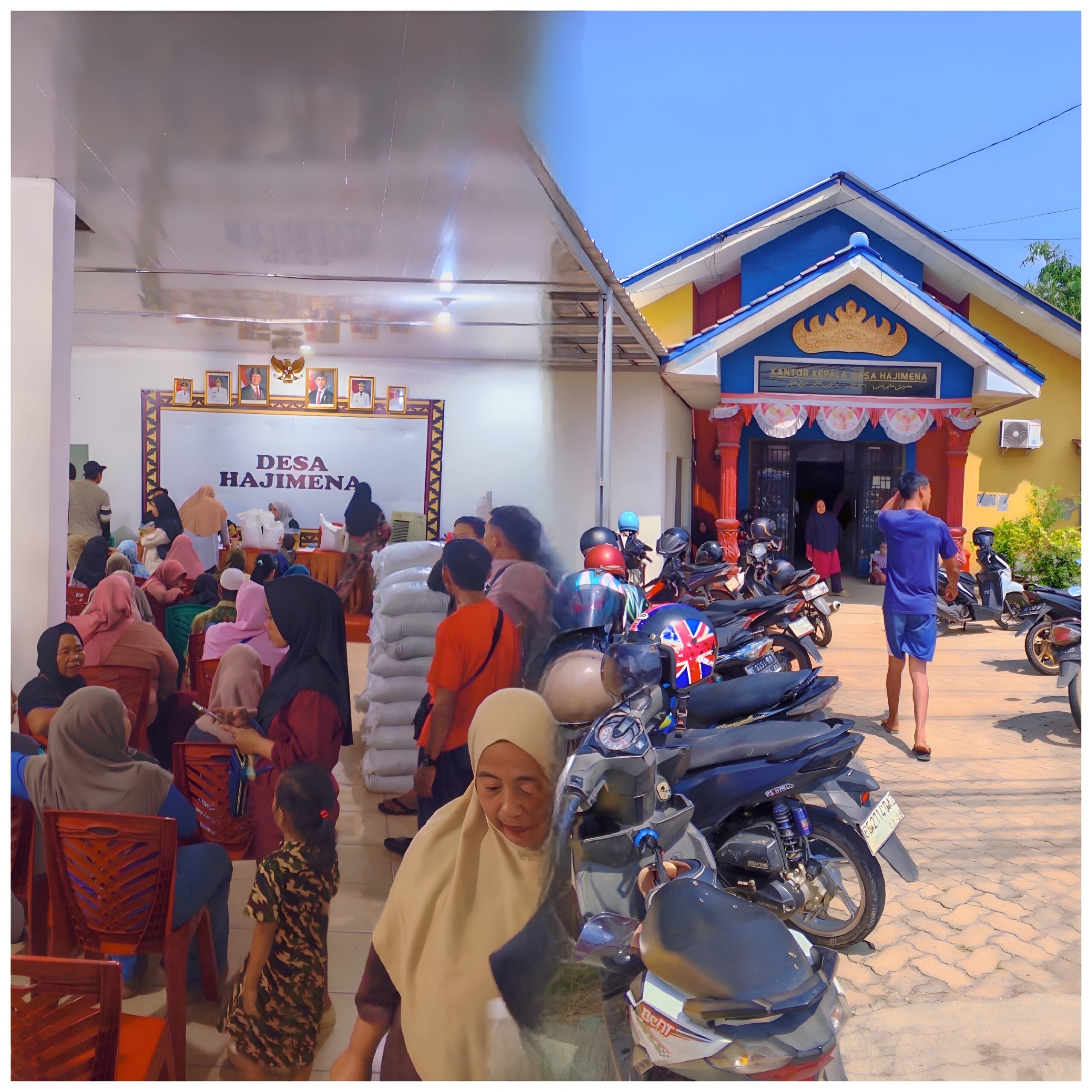 Ratusan Warga Hajimena Antusias Terima Bantuan Sembako, Pemdes Pastikan Distribusi Tertib dan Tepat Sasaran