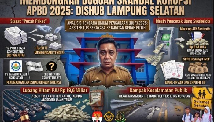 ‎Menguak Dugaan Skandal Korupsi APBD 2025 di Dinas Perhubungan Lampung Selatan