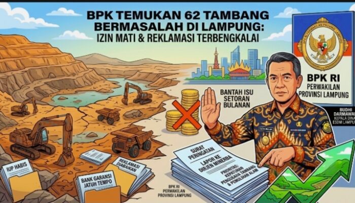 BPK Temukan 62 Tambang Bermasalah di Lampung, Kadis ESDM Blak-blakan Jawab Isu ‘Setoran Bulanan’
