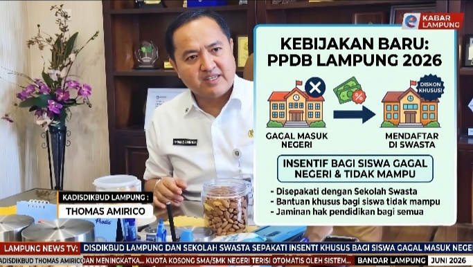 Disdikbud Lampung Gandeng Sekolah Swasta Beri Insentif Siswa Gagal Negeri 1 Disdikbud Lampung Gandeng Sekolah Swasta Beri Insentif Siswa Gagal Negeri