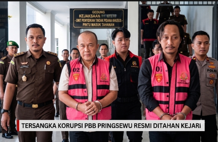 Dugaan Korupsi Pendataan PBB, Kejari Pringsewu Tahan Ali Alhamidi dan Andi Diono