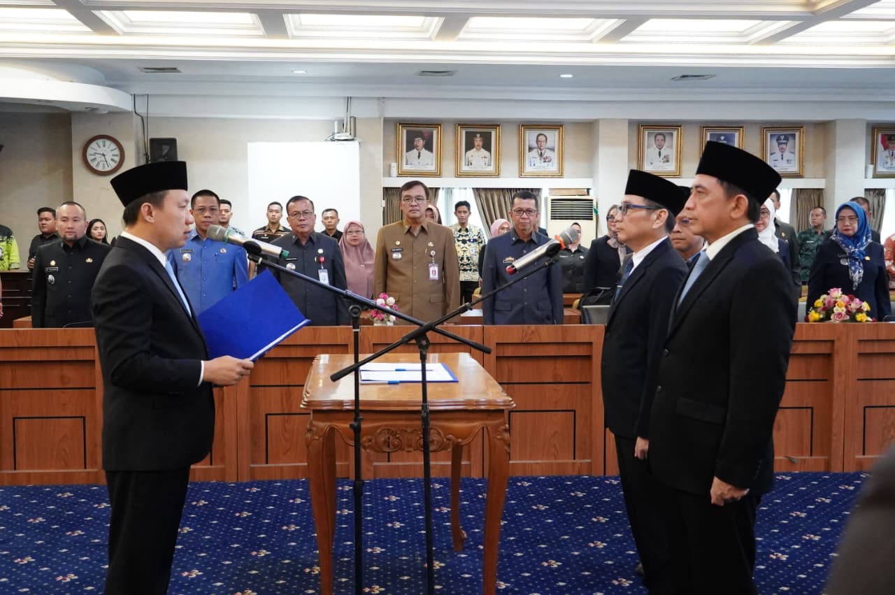 Rotasi Pejabat Lampung 2026, Sekdaprov Marindo Kurniawan, Febrizal Levi Sukmana, Budi Darmawan, Dinas ESDM Lampung, Dinas SDA Lampung, Mutasi Pemprov Lampung, Rahmat Mirzani Djausal