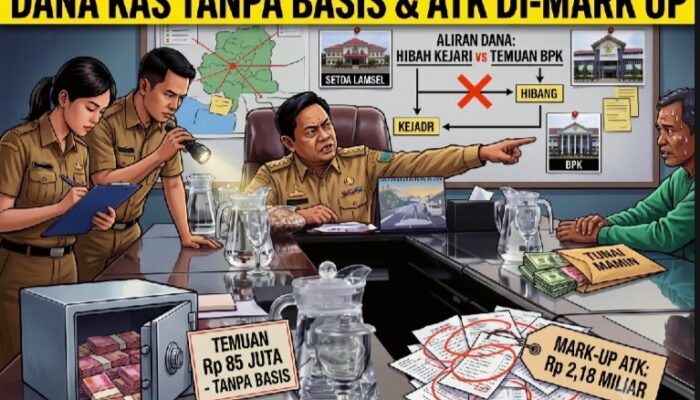 ‎Dugaan Korupsi Gaya Baru Menggerogoti Anggaran Setda Lampung Selatan, Dari Mark-Up ATK hingga Suap Fasilitas Penegak Hukum